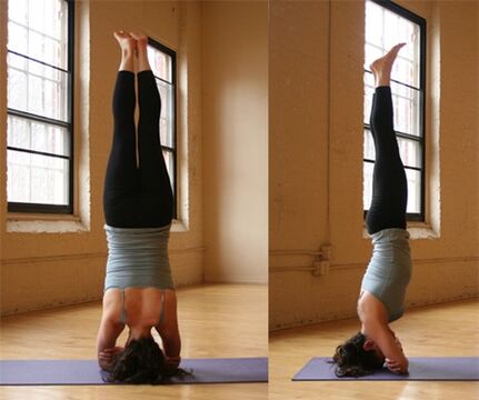 verticale yoga per la perdita di peso